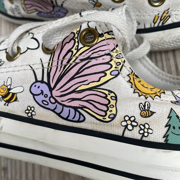 Converse Chuck Taylor All Star BUTTERFLY Sneakers Size Junior 2 - Picture 2 of 10